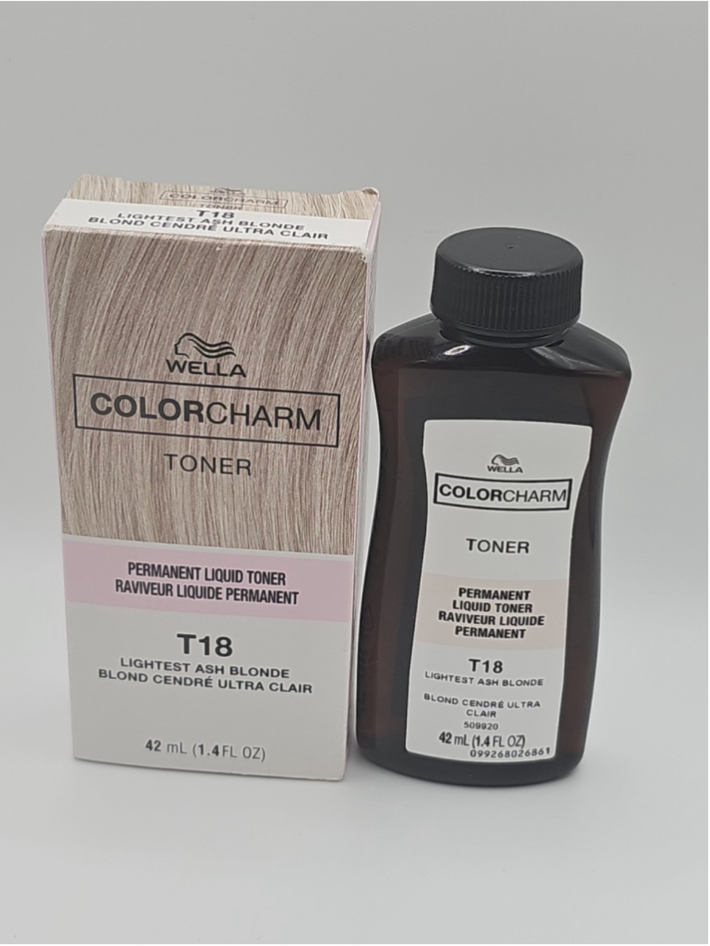 Two (x2) Wella Color Charm T18 Lightest Ash Blonde Permanent Liquid Hair Toner